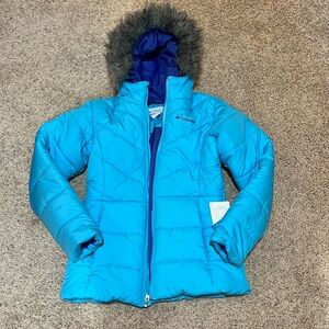 NEW Blue Columbia Youth Puffer Jacket (Size L)
